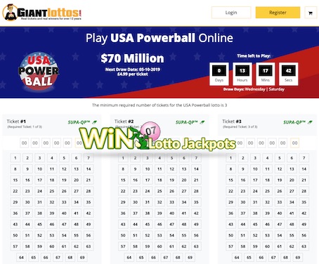 Powerball is one of the biggest lottos available at Giantlottos.com