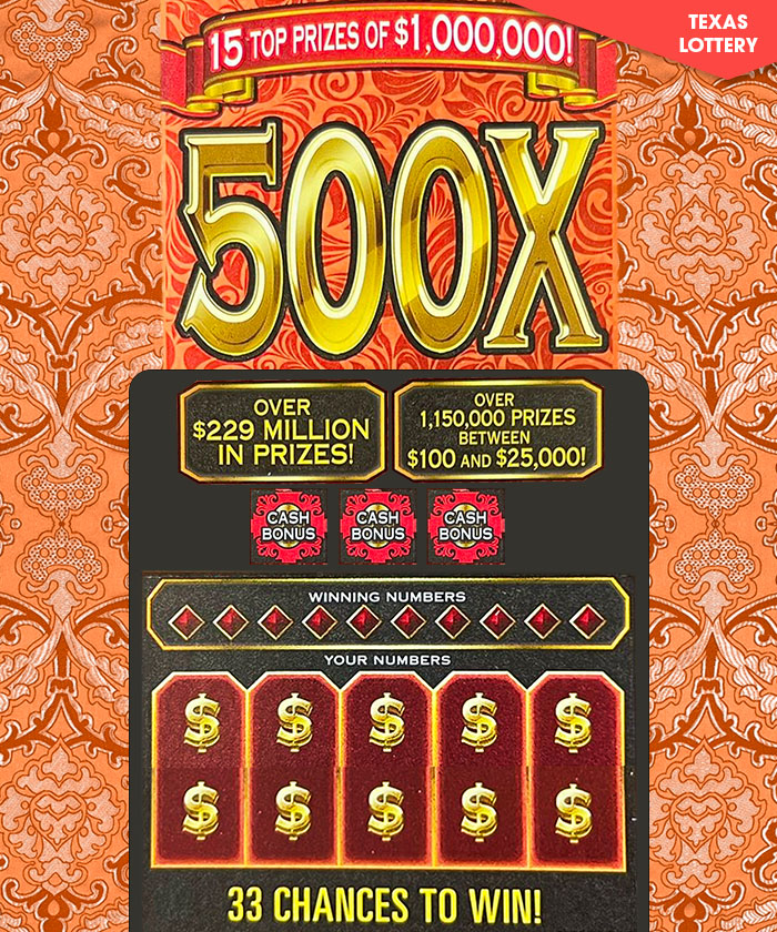 500X scratch card at Giant Lottos with $1 million jackpot and multipliers up to 500X, one of the best online scratch cards